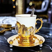 Фарфоровая кофейная пара "Агат". Златоуст — необычный подарок — фотография 1