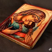 Икона Божией матери "Сладкое лобзание" — оригинальный подарок — фотография 3