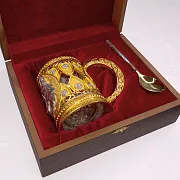 Подстаканник для чая «Волк» из бронзы — необычный подарок — фотография 4